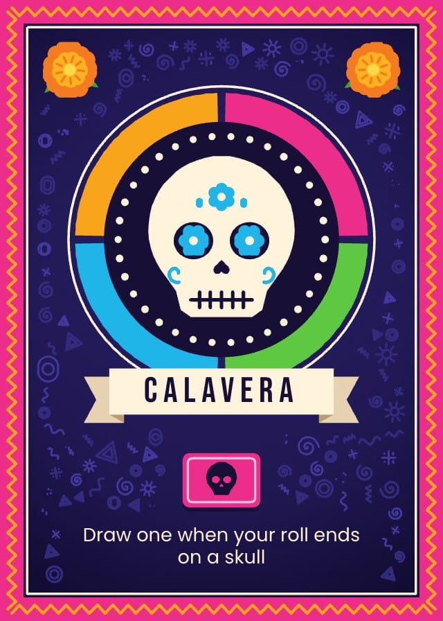 Velada Día de los Muertos Game Template card design 4