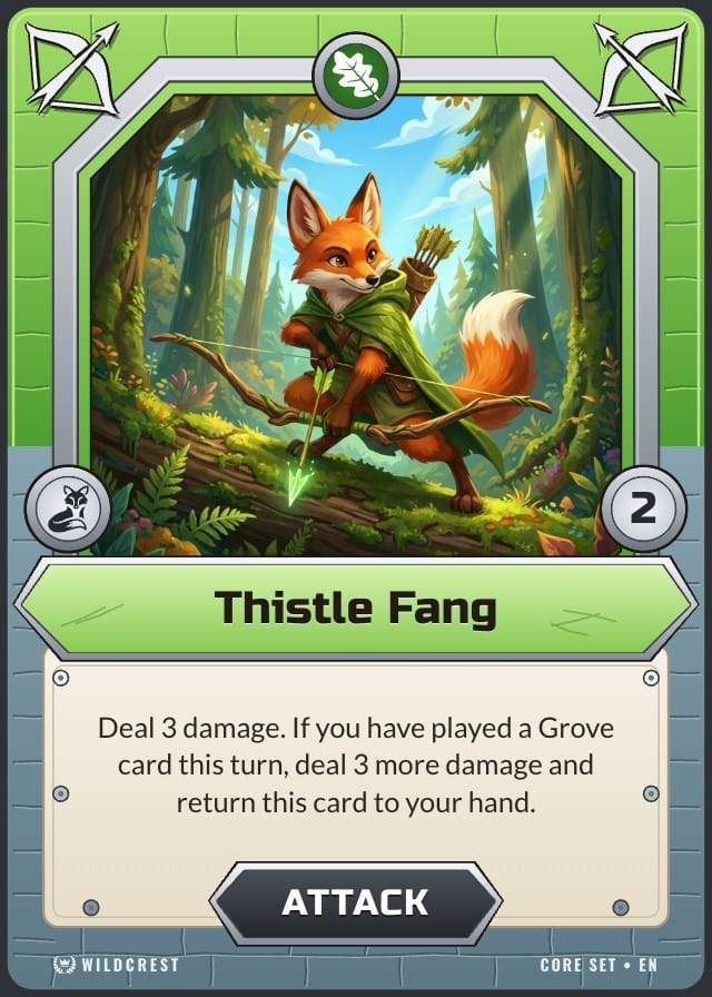 Wildcrest Cartoon Trading Card Template design 3