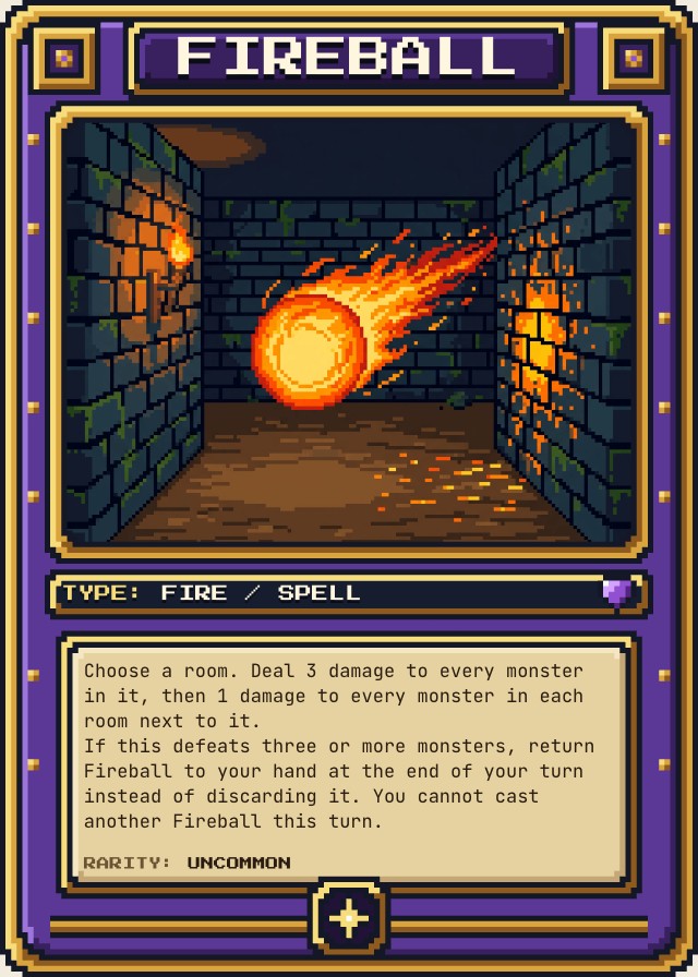 Delve Pixel Art Trading Card Template design 4
