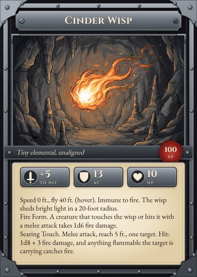 Ironbound RPG Item and Monster Card Template preview