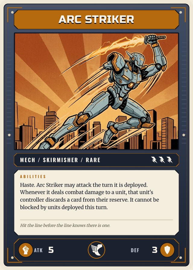 Hardpoint Mecha Trading Card Template design 2