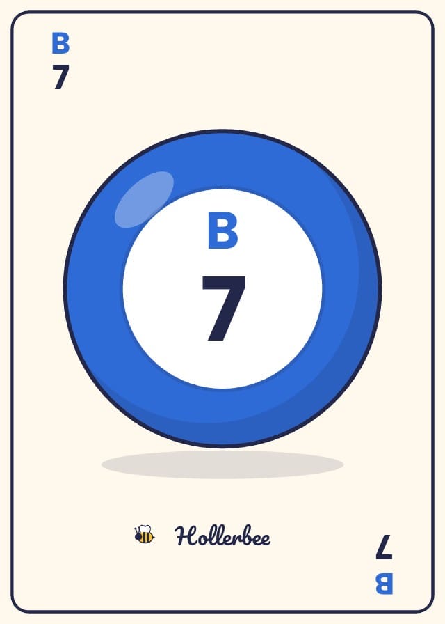 Hollerbee Bingo Card Template card 1