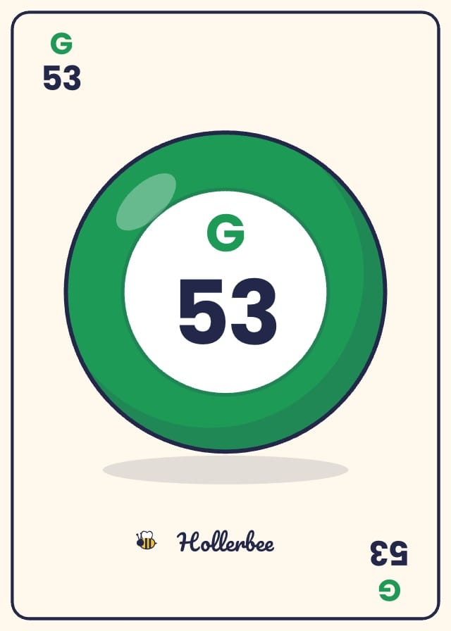 Hollerbee Bingo Card Template card design 5
