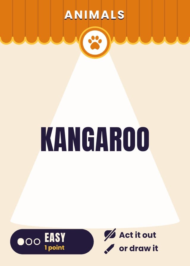 Mumfox Printable Charades Card Template card design 4