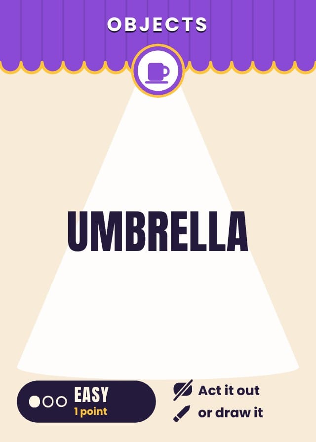 Mumfox Printable Charades Card Template card design 7