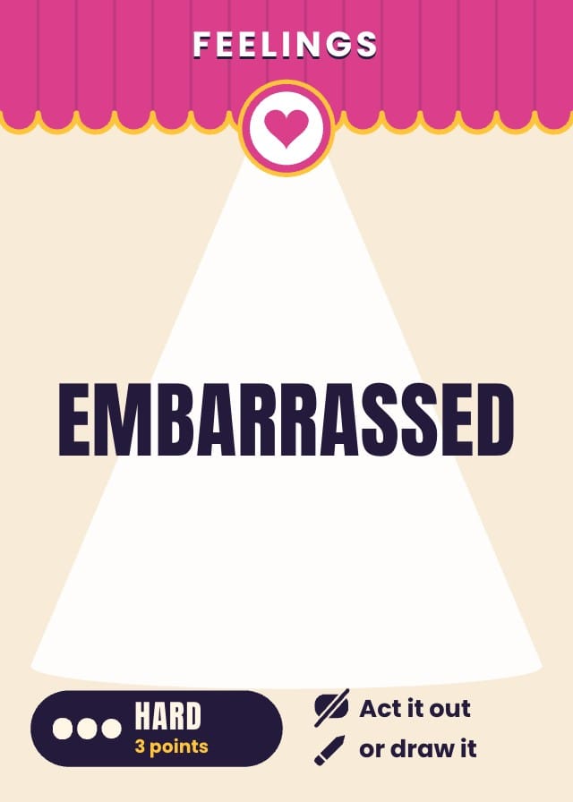 Mumfox Printable Charades Card Template card design 8