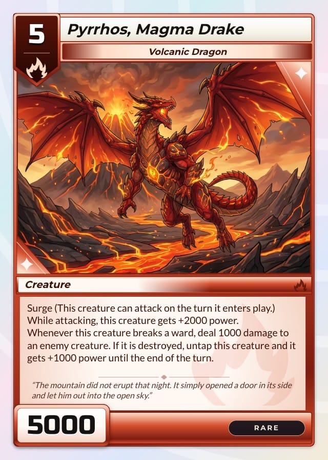 Zenith Anime Trading Card Template design 1
