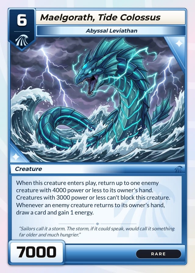 Zenith Anime Trading Card Template design 3