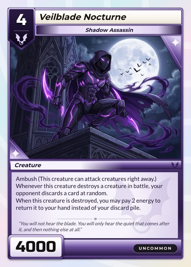 Zenith Anime Trading Card Template design 4