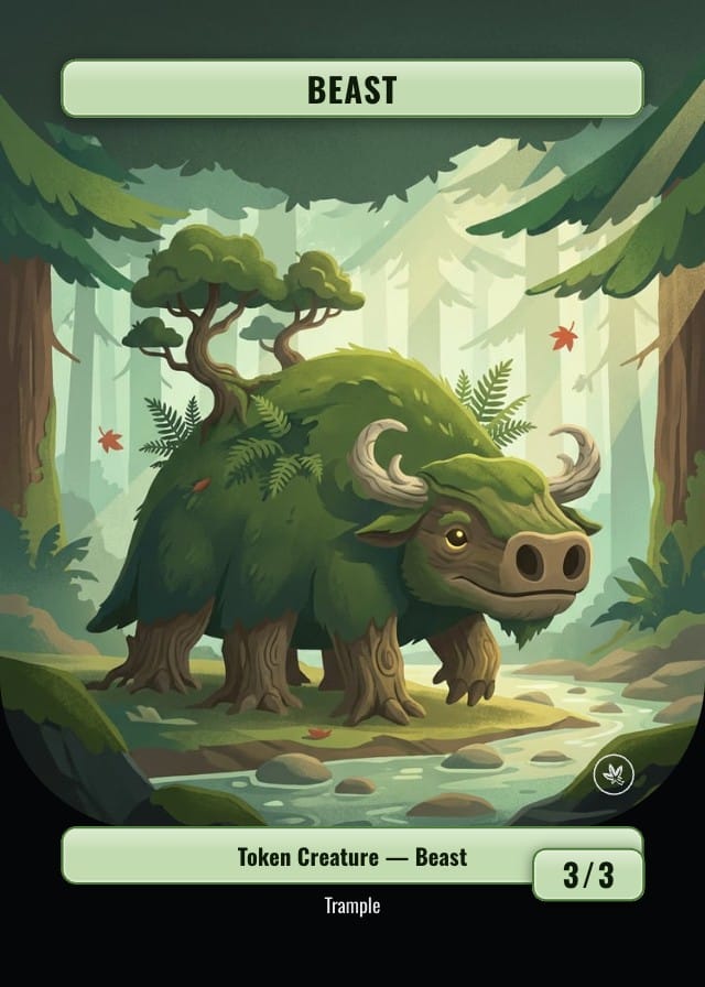 Hushwood Full Art Token Card Template design 6
