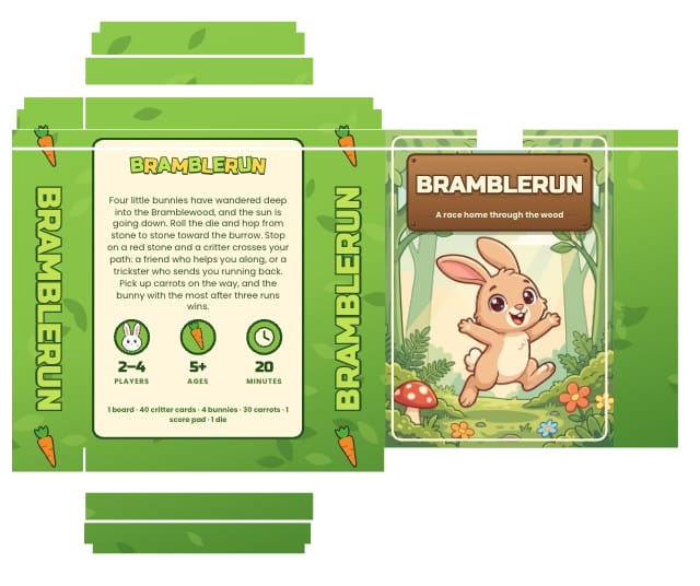 Bramblerun Editable Board Game Template box design 1