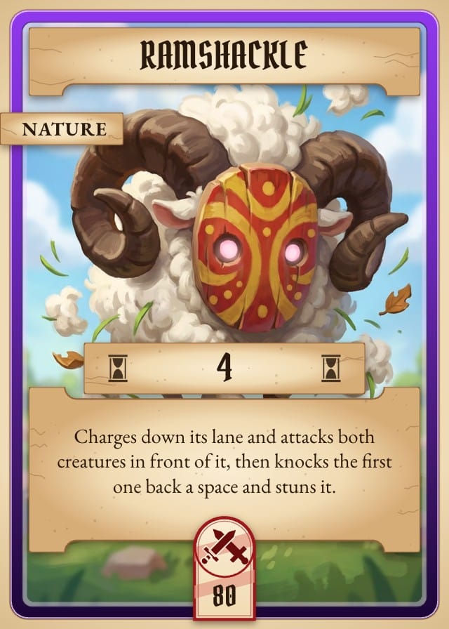 Rumpus Monster Card Game Template design 2